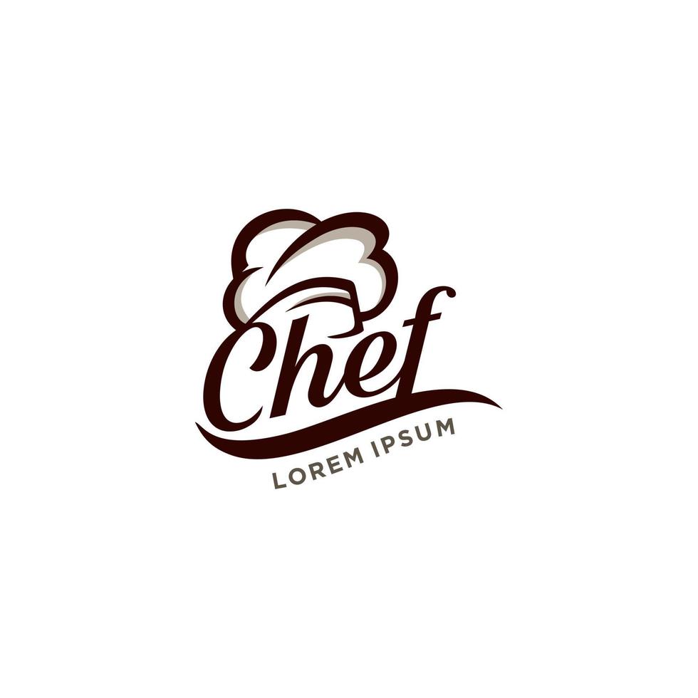 plantilla de vector de diseño de logotipo de chef