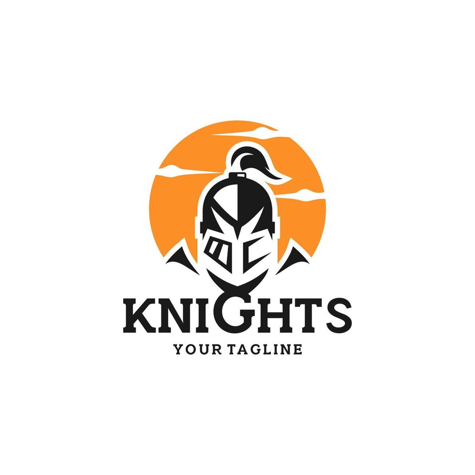 Knights Badge Logo Design Vector template