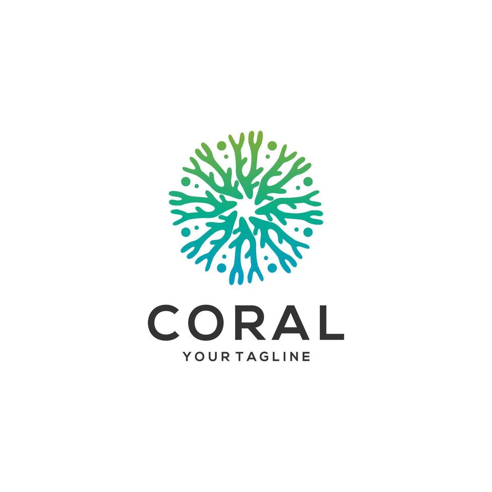 Coral Logo Icon Design Vector Template