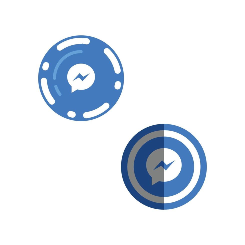 Facebook messenger round icons vector