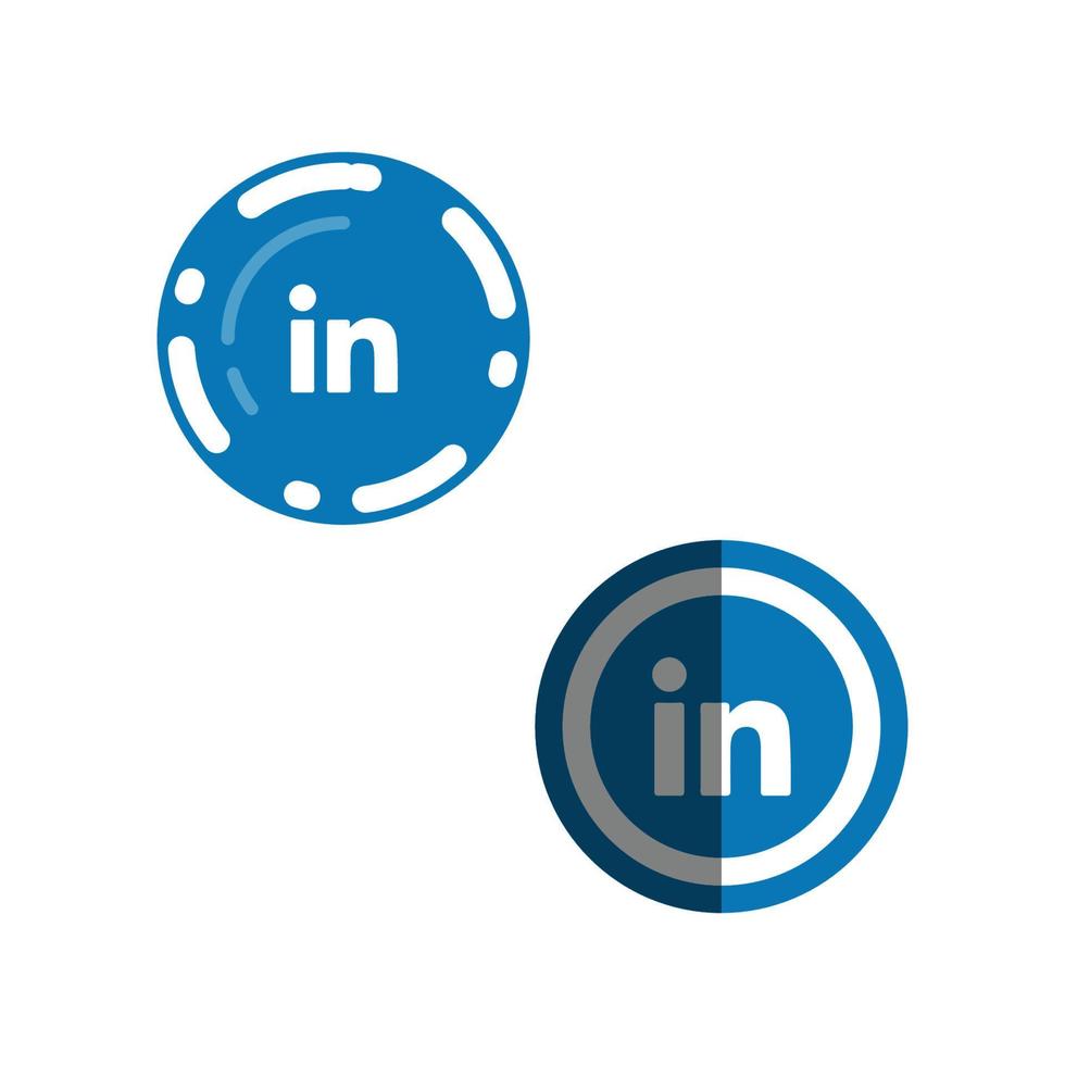 conjunto de iconos de Linkedin vector