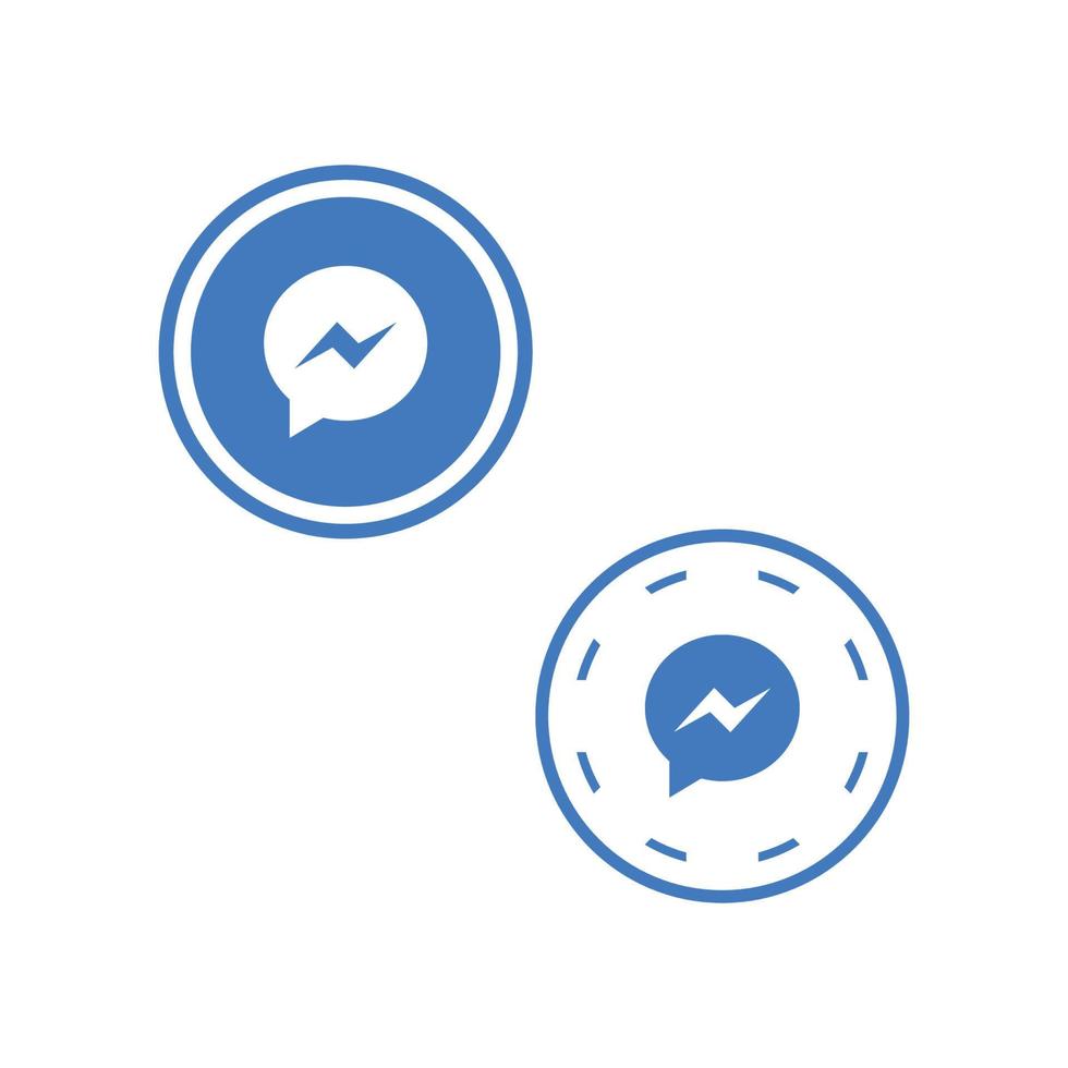 conjunto de iconos de mensajería de facebook vector