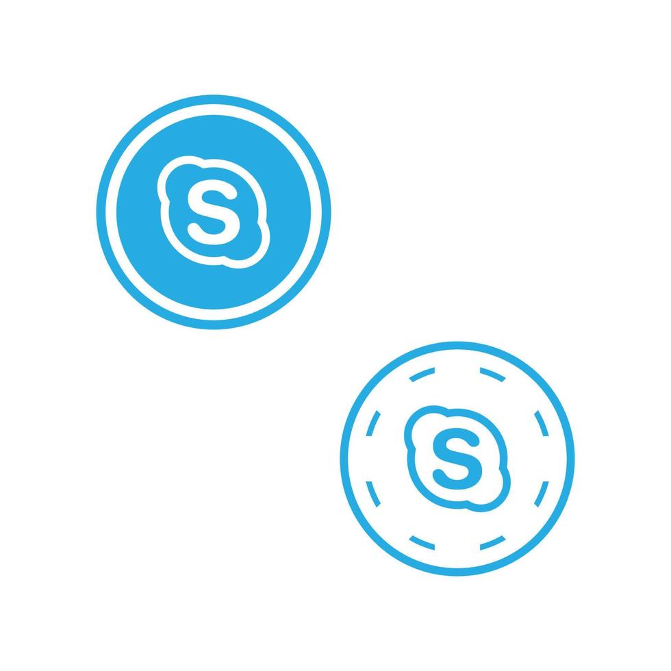 conjunto de iconos de skype vector