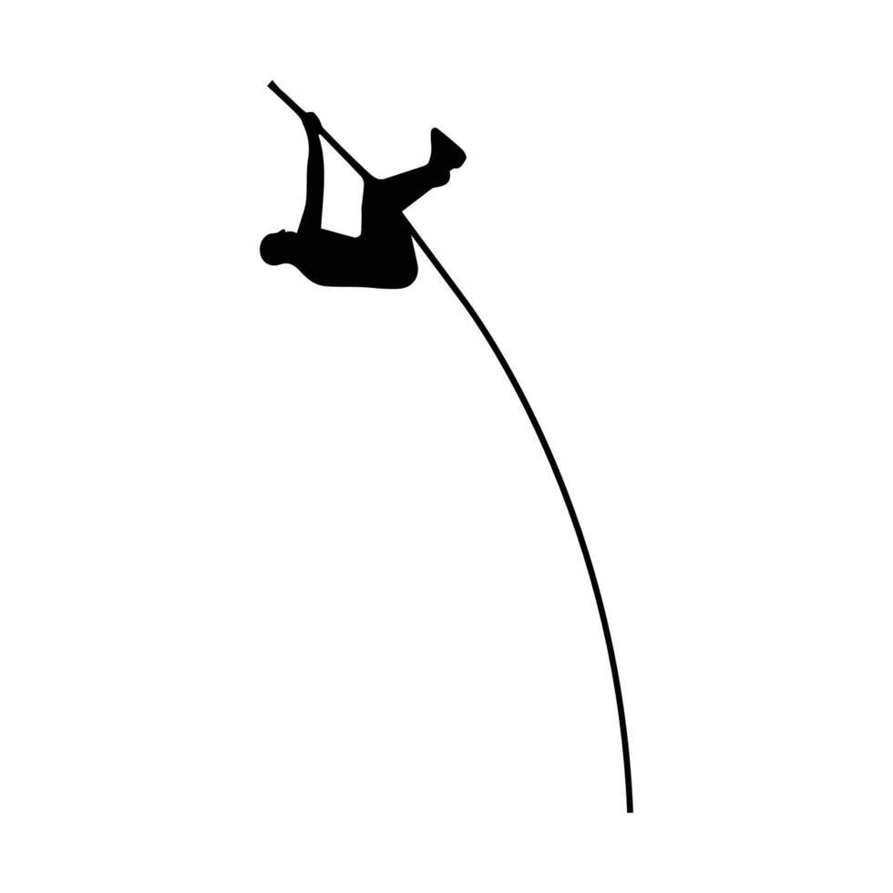 Pole Vault Art silhouette vector