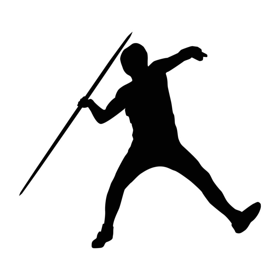 Javelin Art Silhouette vector