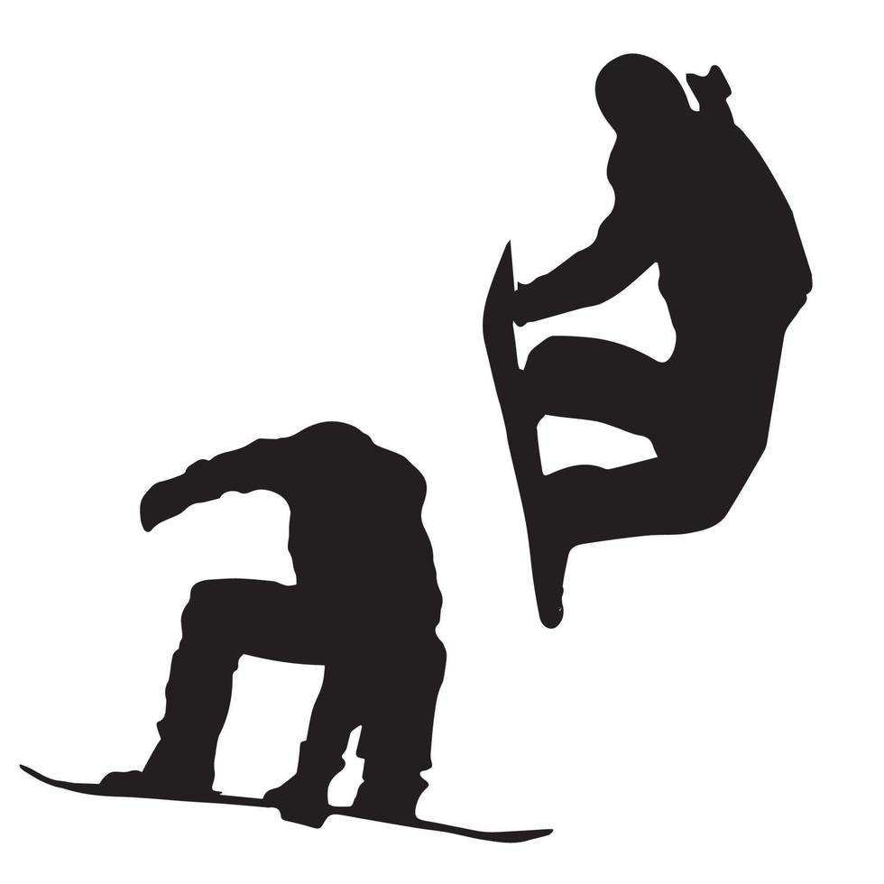 Snowboarding Silhouette Art vector