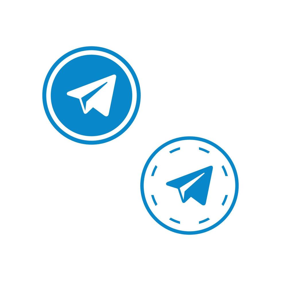 Telegram Icons set vector