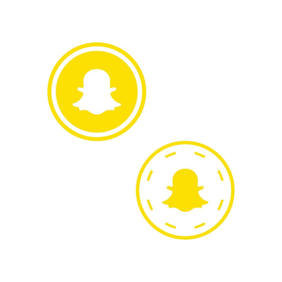 Snapchat icon set vector