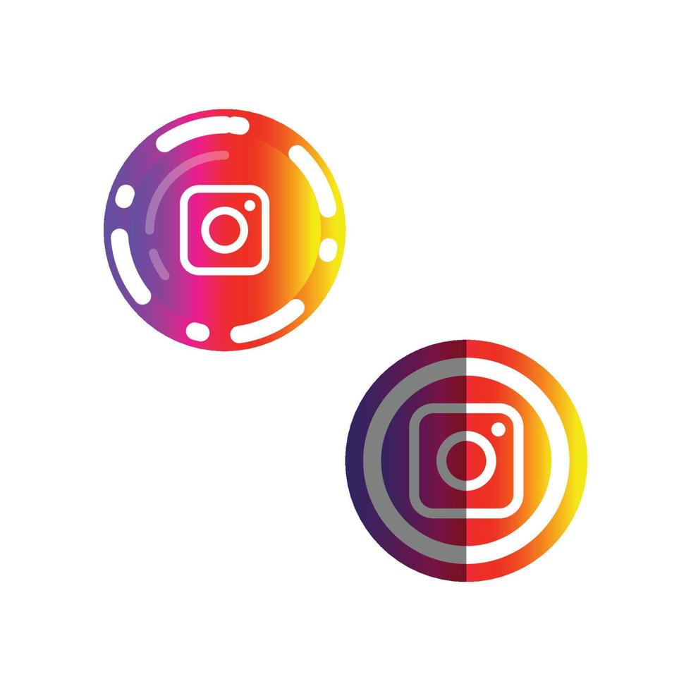 conjunto de iconos de instagram vector