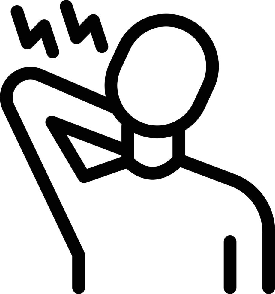 neck pain vector illustration on a background.Premium quality symbols.vector icons for concept and graphic design.