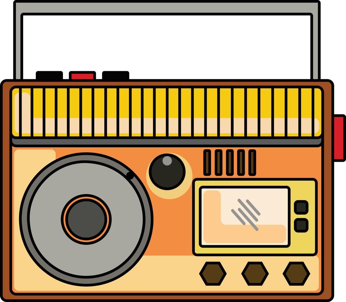 Retro design with vintage radio Royalty Free Vector Image