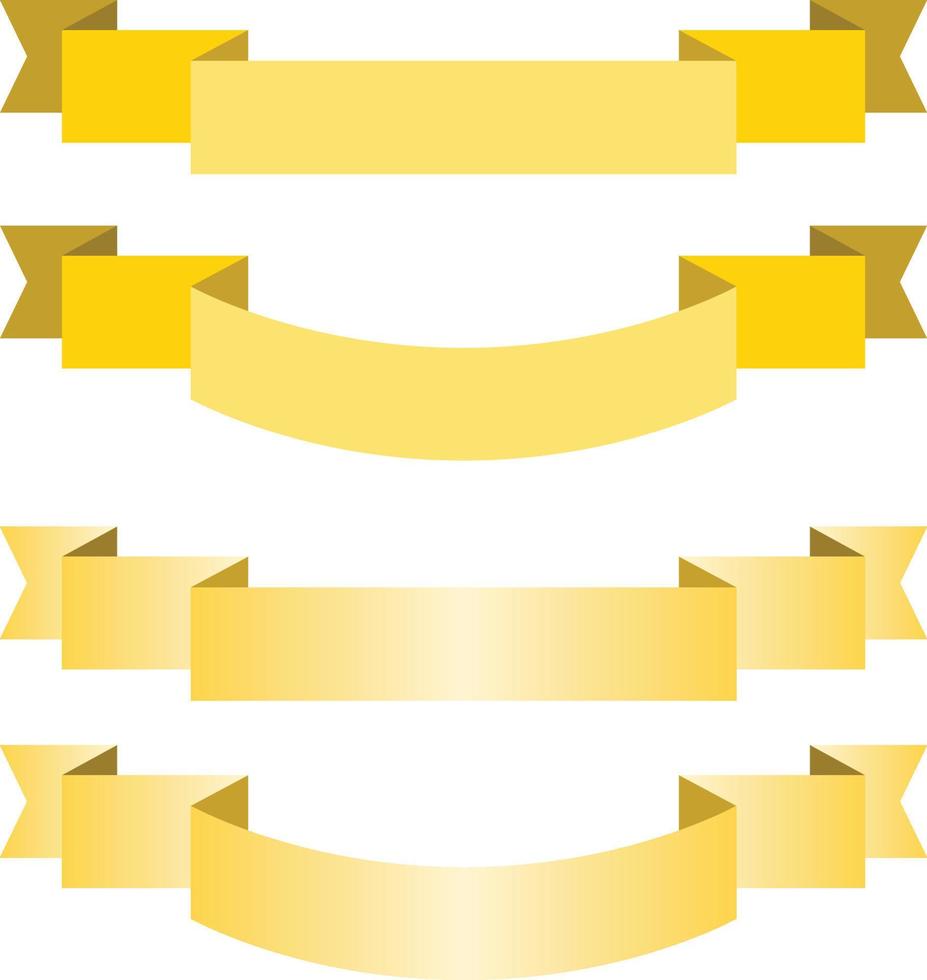 Ribbon copy space template set vector