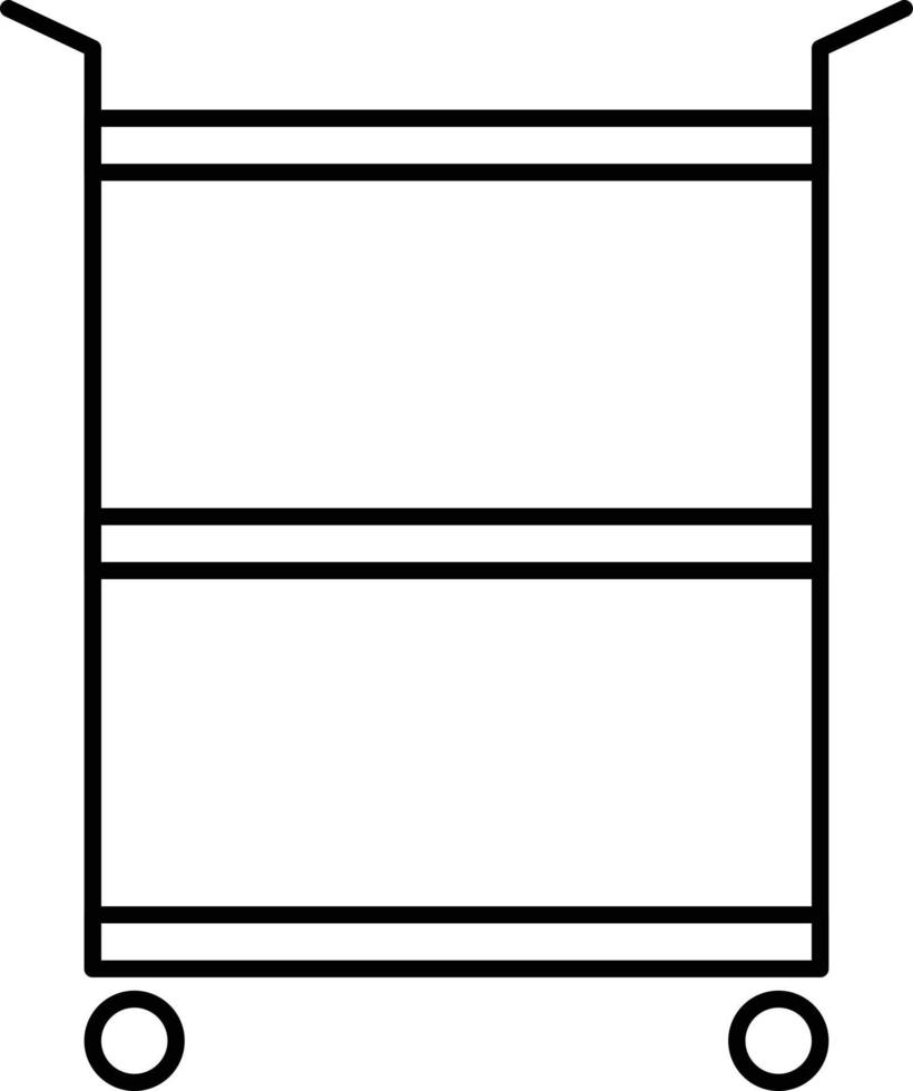 Standing trolley thin line icon vector