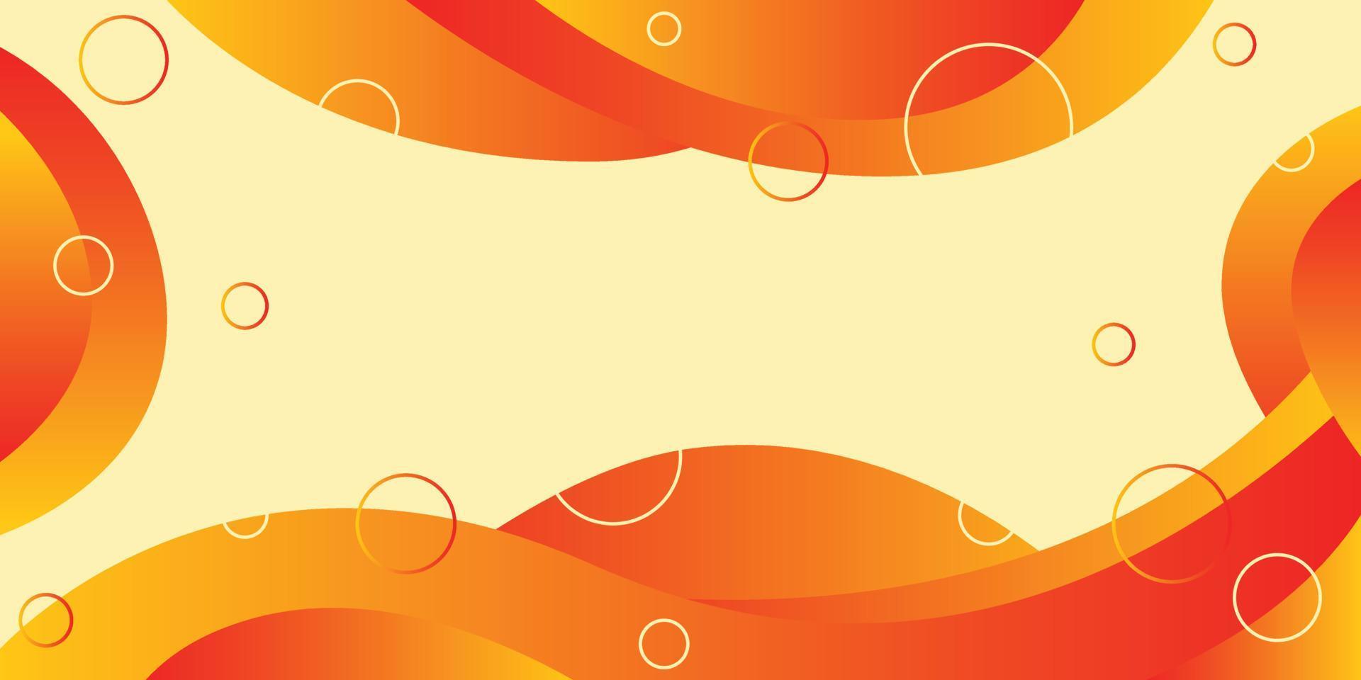 Fluid wave orange backround template for copy space, banner, poster, or landing page vector