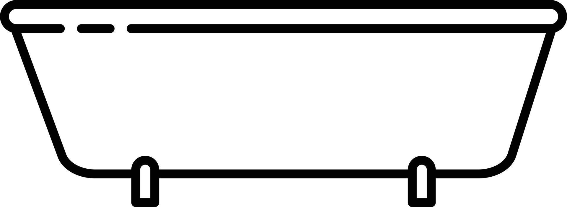 Bath tub thin line simple icon vector