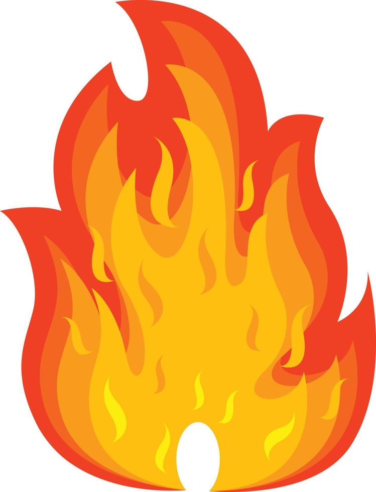 fire flame icon flat vector illustration