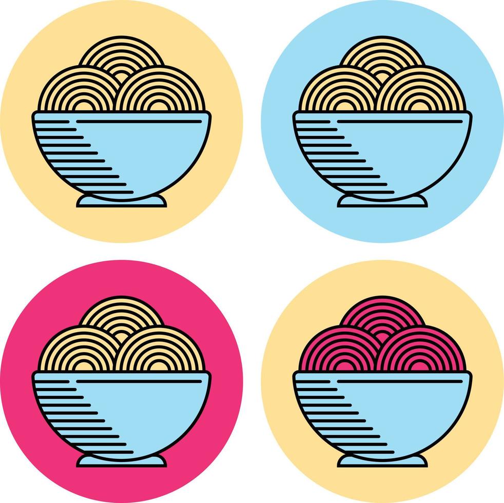 bowl of noodle icon for logo concept vector