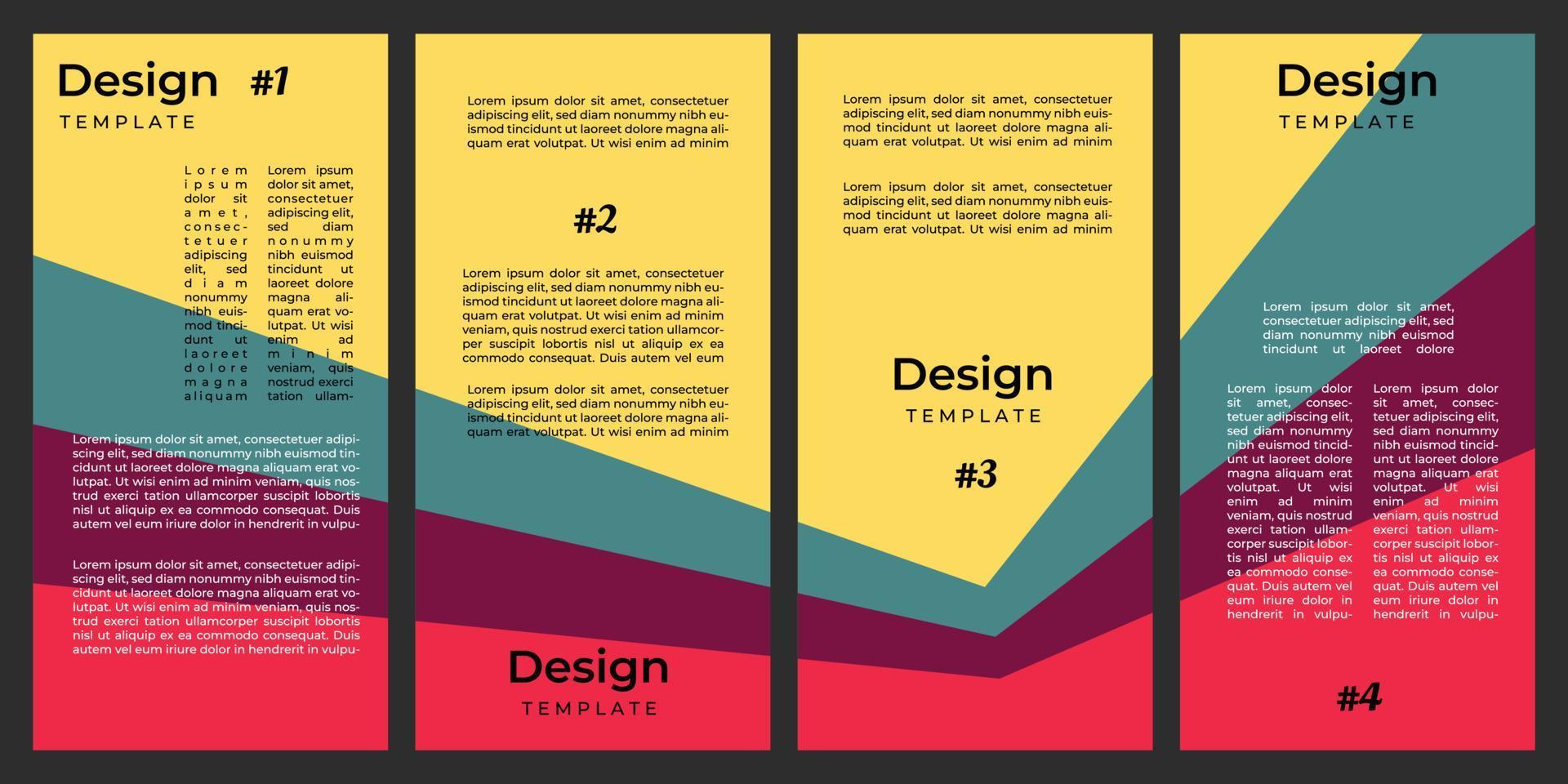 landscape geometric backgorund set template copy space for brochure