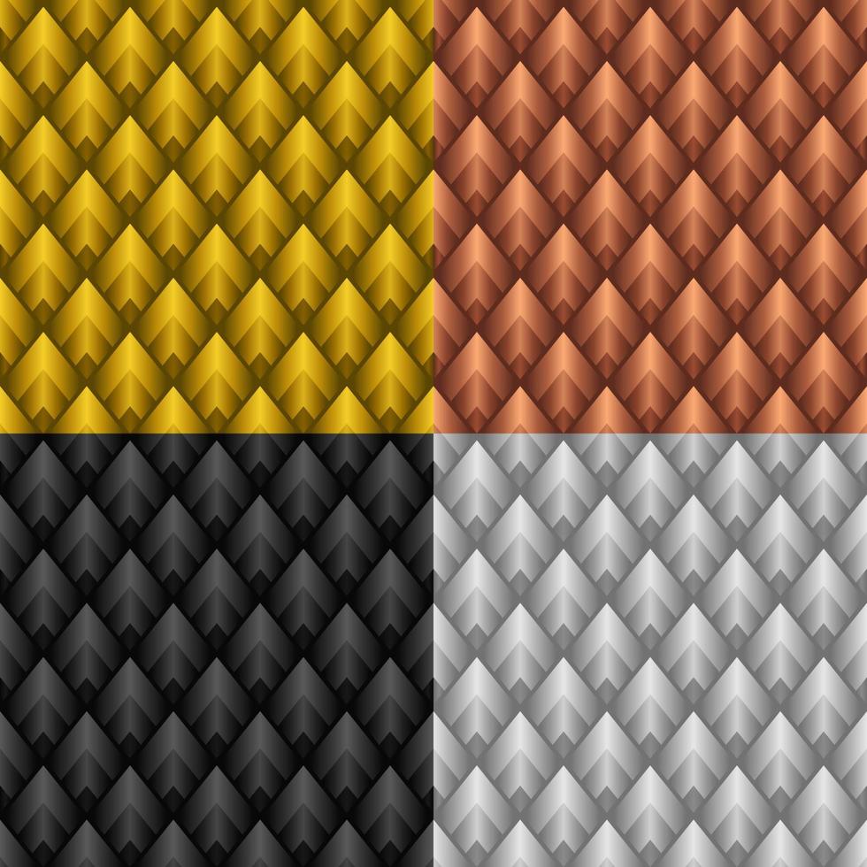 Seamless Geometric Pattern Metallic Color Triangle Shape vector