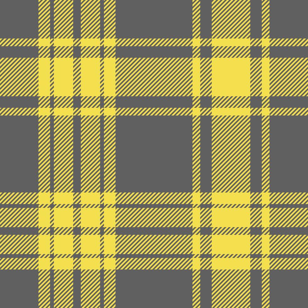 Seamless Pattern Plaid Background Yellow and Gray. vector