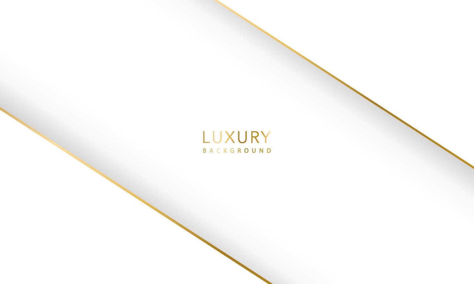 White luxury abstract background with golden lines and shadows. Premium vector illustration