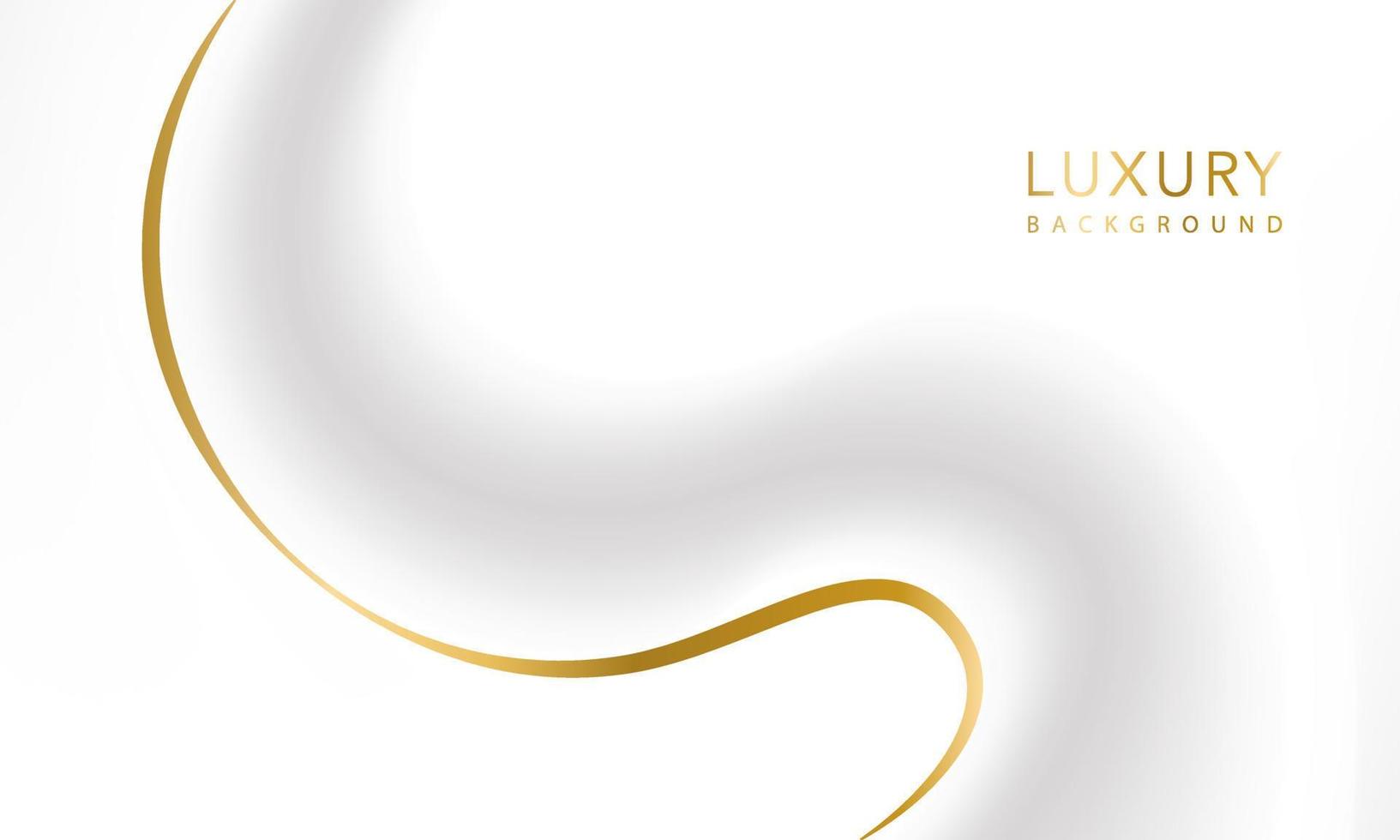 luxury background gold. Abstract golden curve with shadow isolated on white background. Gold light threads background. vector