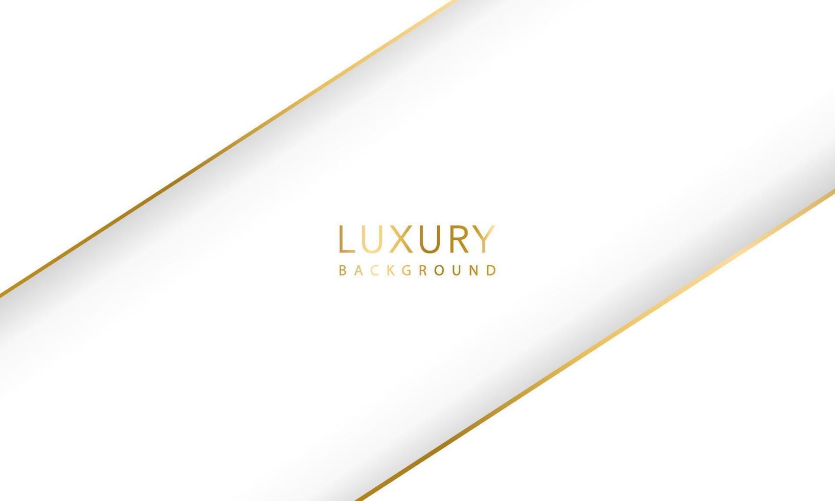 White luxury abstract background with golden lines and shadows. Premium vector illustration