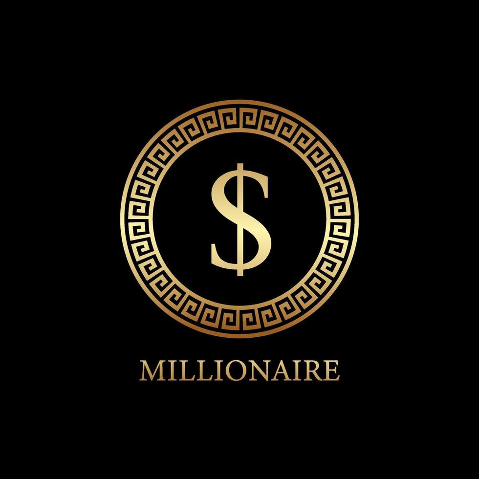 millionaire logo design, icon design template element, lettet S design