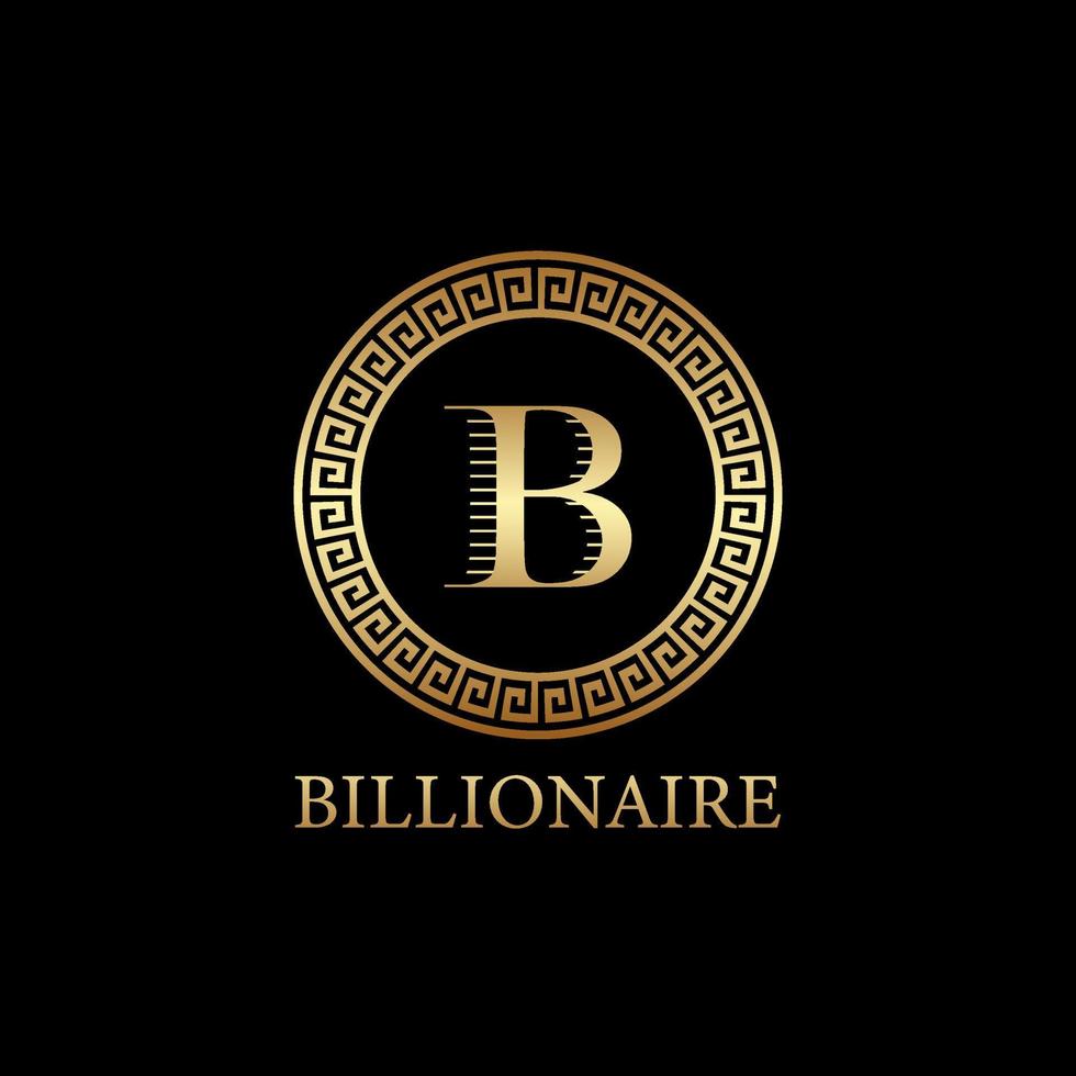 millionaire logo design, icon design template element, lettet B design vector