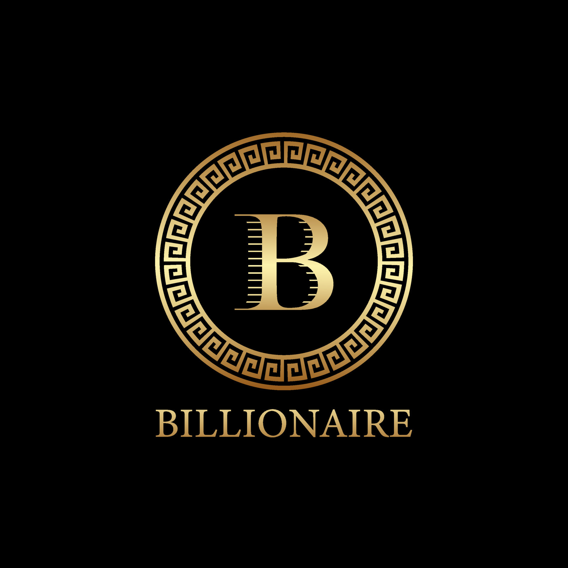 millionaire logo design, icon design template element, lettet B design