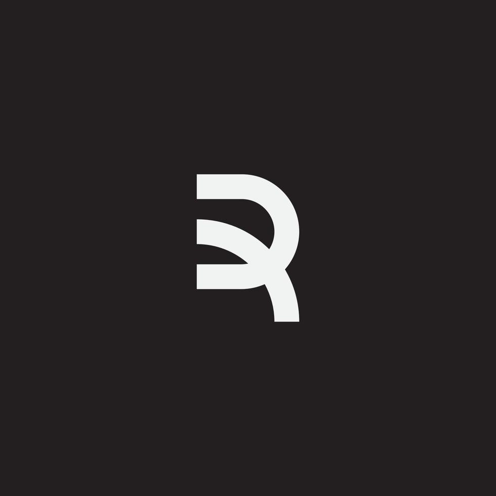 Initial letter AR monogram logo vector