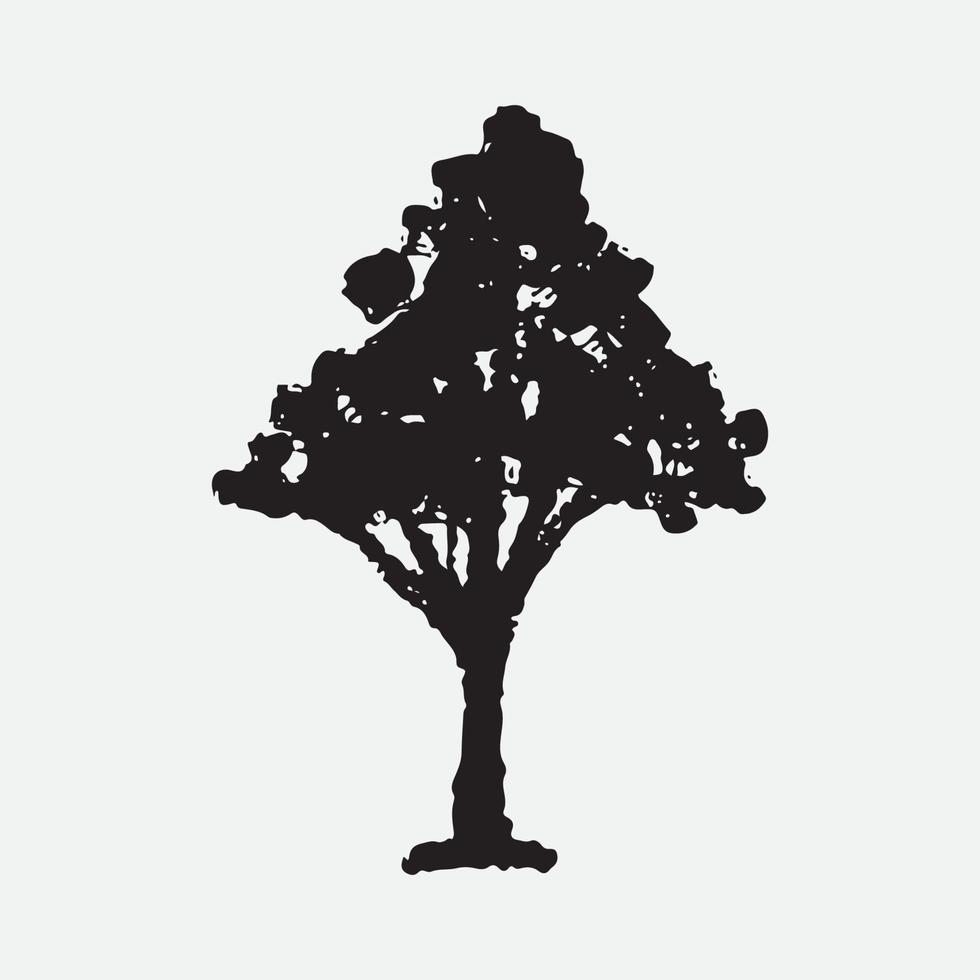 Tree silhouette illustration vector