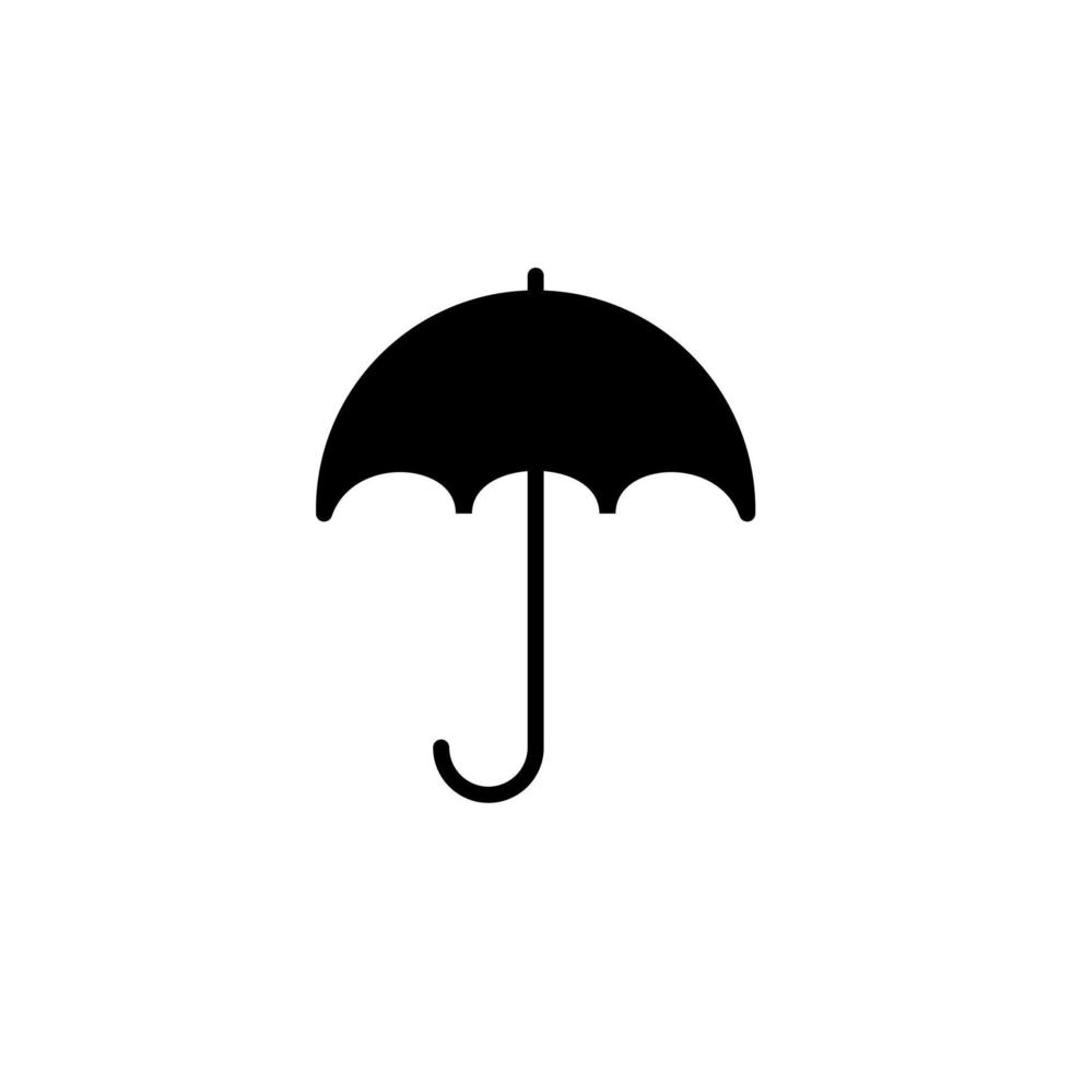 Umbrella, Weather, Protection Solid Line Icon Vector Illustration Logo Template. Suitable For Many Purposes.