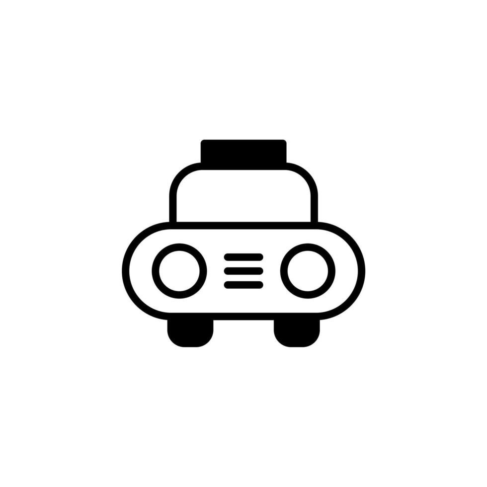 Cab, Taxi, Travel, Transportation Solid Line Icon Vector Illustration Logo Template. Suitable For Many Purposes.