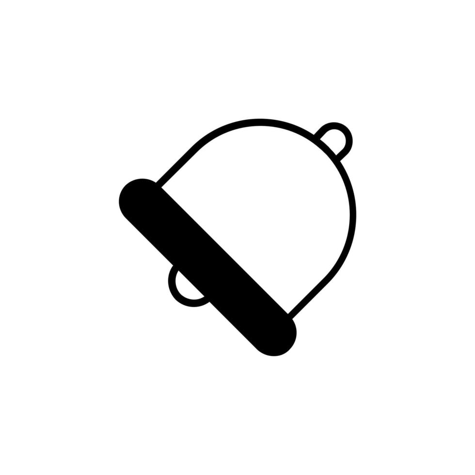 Bell Solid Line Icon Vector Illustration Logo Template. Suitable For Many Purposes.
