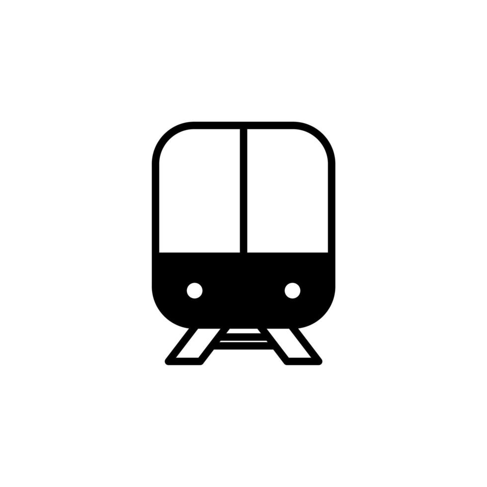Train, Locomotive, Transport Solid Line Icon Vector Illustration Logo Template. Suitable For Many Purposes.