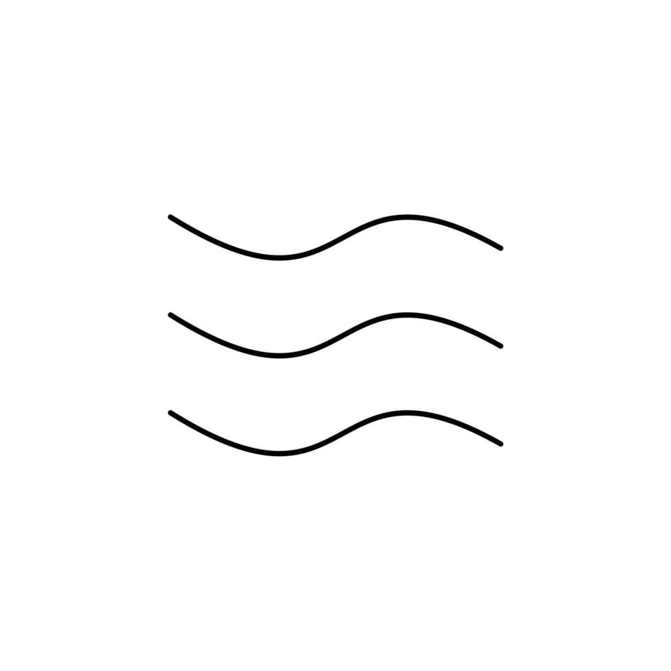 Wind, Air Thin Line Icon Vector Illustration Logo Template. Suitable For Many Purposes.