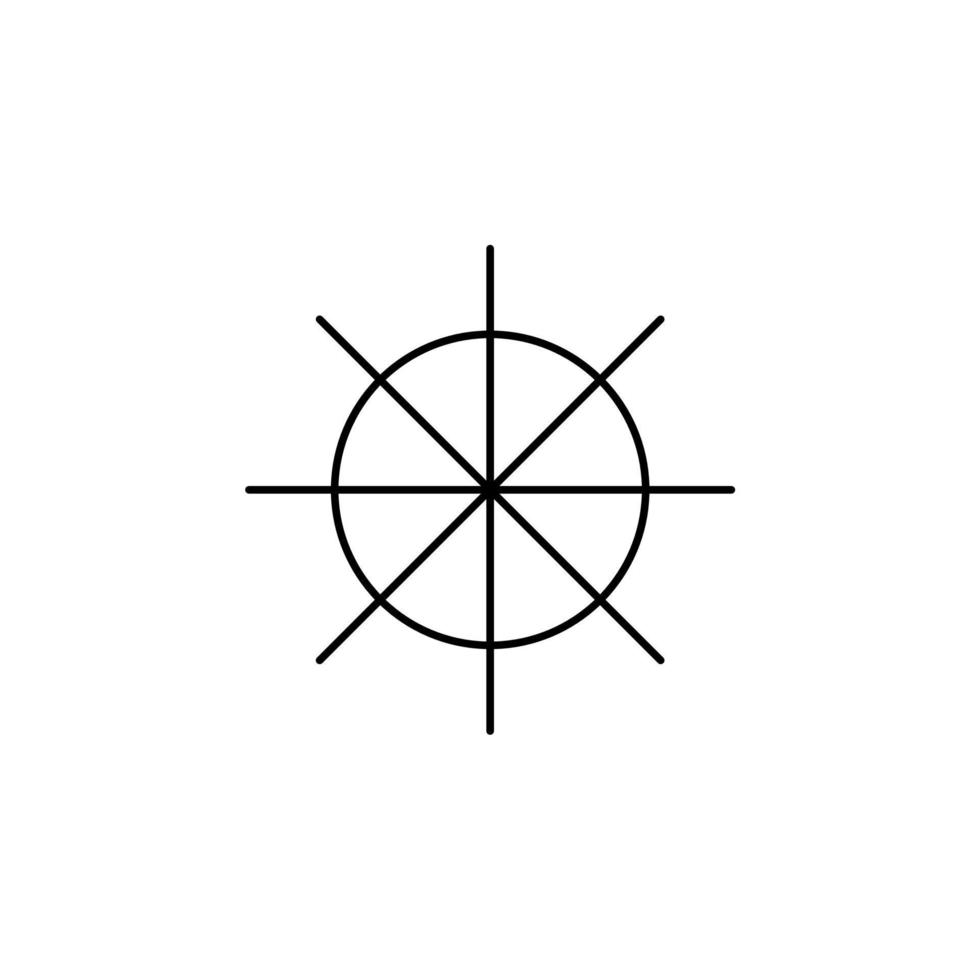 Rudder, Nautical, Ship, Boat Thin Line Icon Vector Illustration Logo Template. Suitable For Many Purposes.