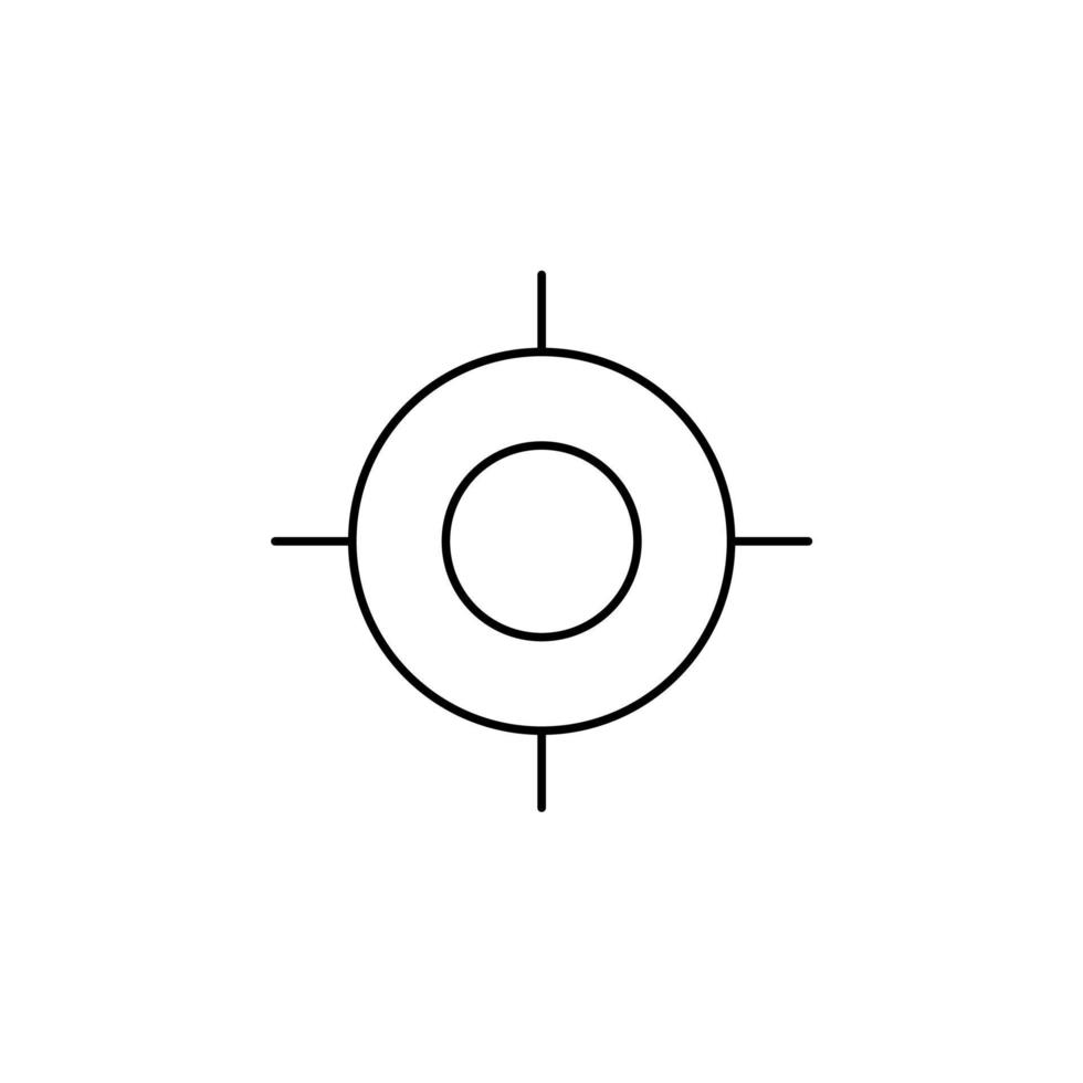 GPS, Map, Navigation, Direction Thin Line Icon Vector Illustration Logo Template. Suitable For Many Purposes.