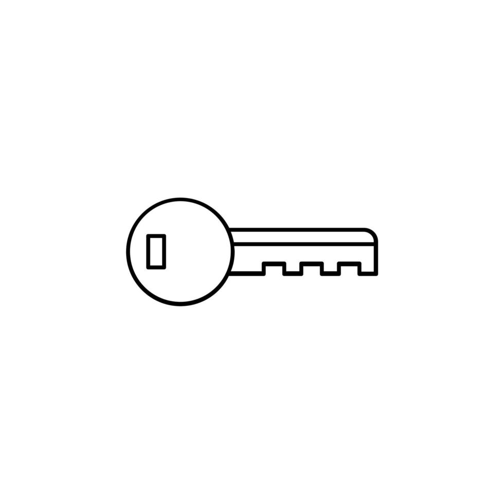 Key Thin Line Icon Vector Illustration Logo Template. Suitable For Many Purposes.