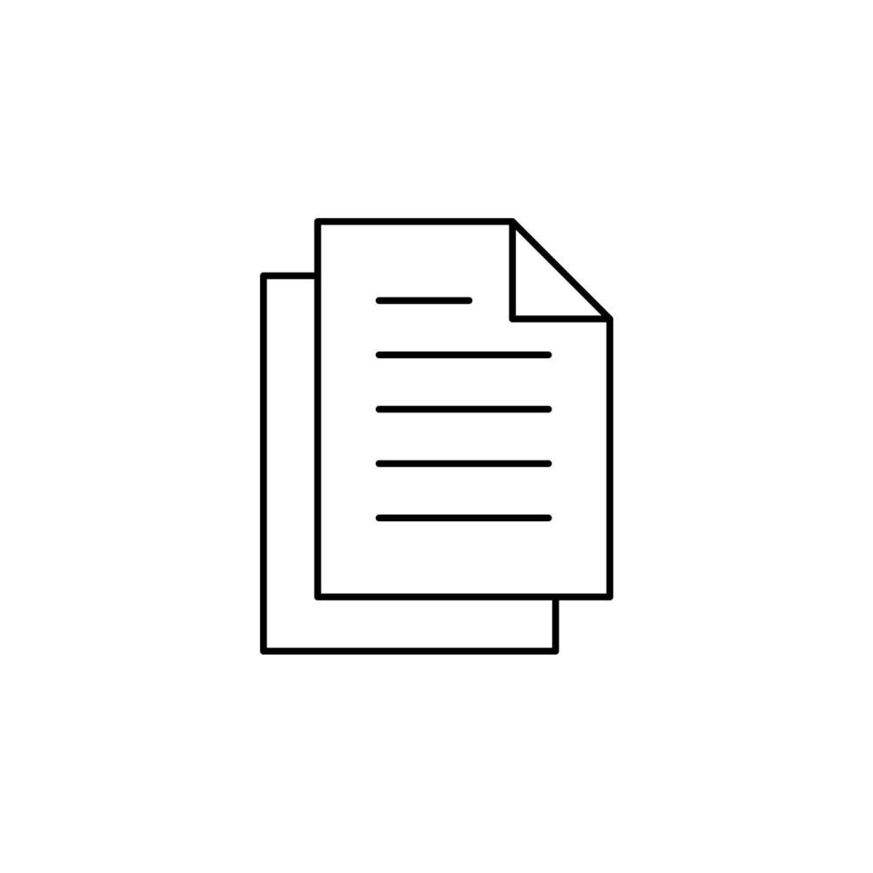 Notes, Notepad, Notebook, Memo, Diary Thin Line Icon Vector Illustration Logo Template. Suitable For Many Purposes.