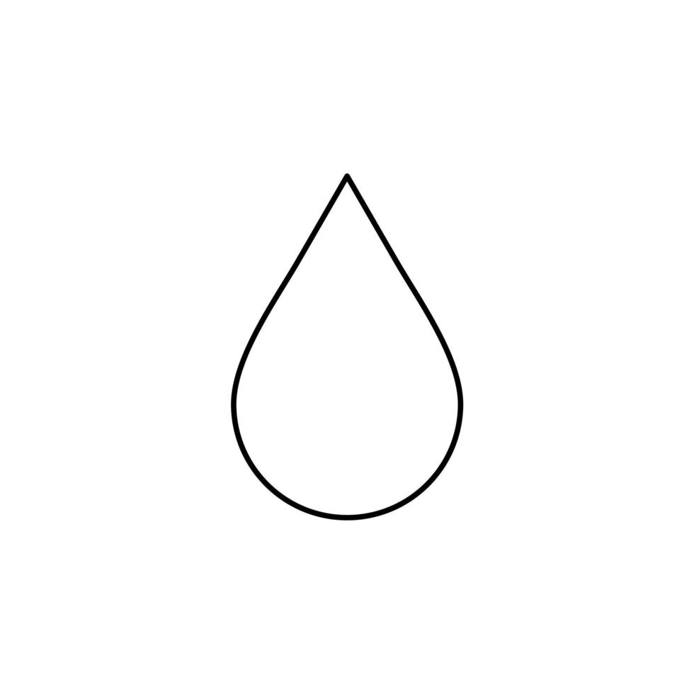 Waterdrop, Water, Droplet, Liquid Thin Line Icon Vector Illustration Logo Template. Suitable For Many Purposes.