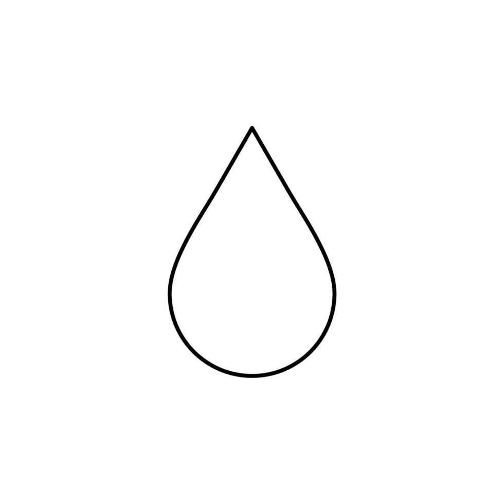 Waterdrop, Water, Droplet, Liquid Thin Line Icon Vector Illustration Logo Template. Suitable For Many Purposes.