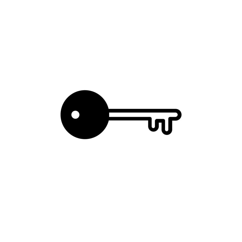 Key Solid Line Icon Vector Illustration Logo Template. Suitable For Many Purposes.
