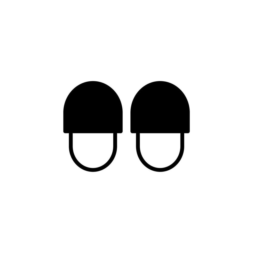 Sandal, Footwear, Slipper, Flip-Flop Solid Line Icon Vector Illustration Logo Template. Suitable For Many Purposes.