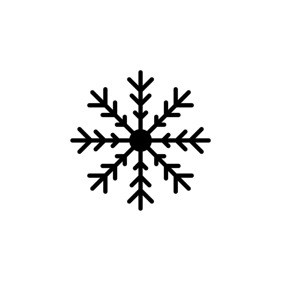 invierno, nevadas, nieve, copo de nieve línea sólida icono vector ilustración logotipo plantilla. adecuado para muchos propósitos.