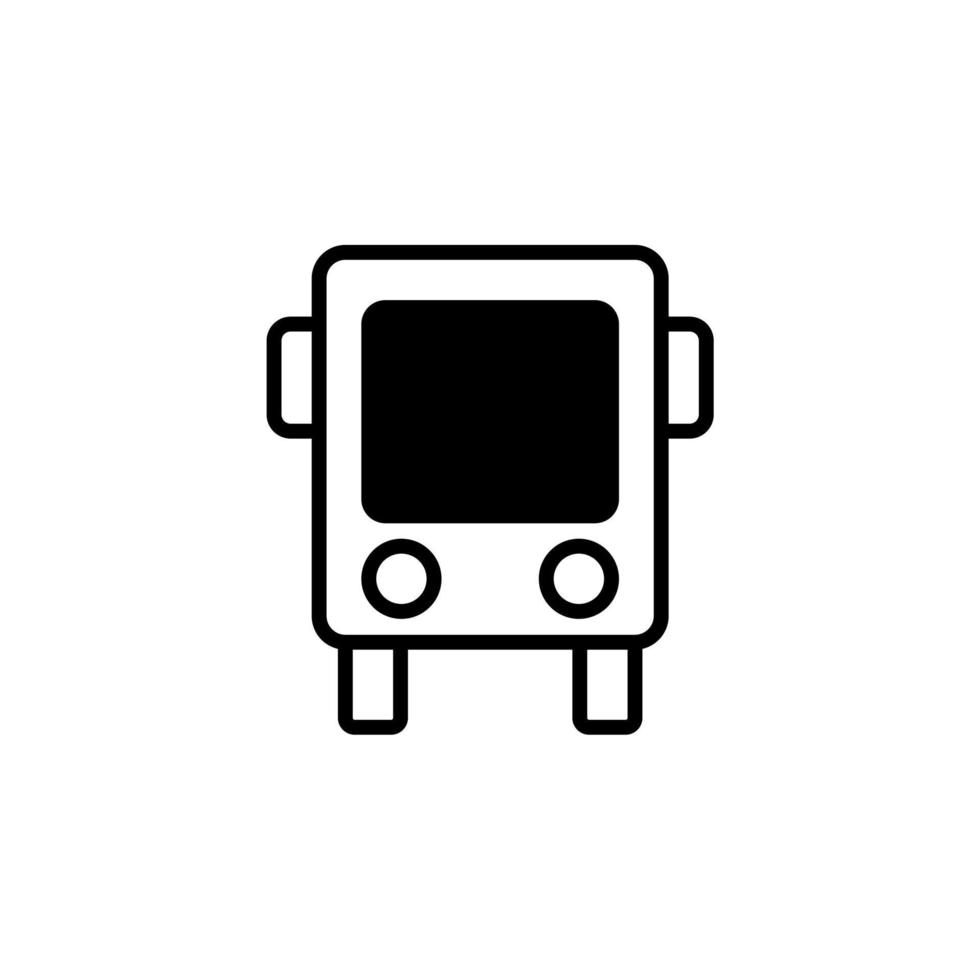 Bus, Autobus, Public, Transportation Solid Line Icon Design Concept For Web And UI, Simple Icon Suitable for Any Purposes. vector