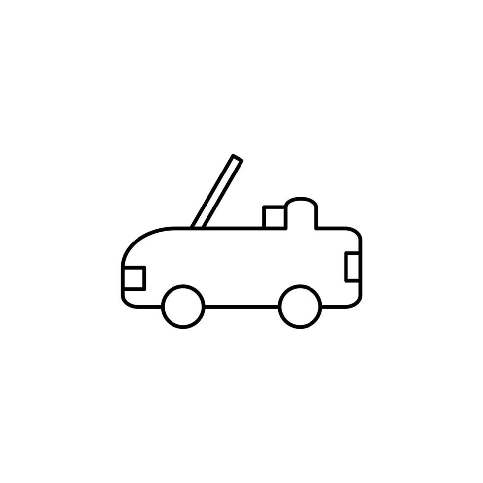 coche, automóvil, transporte línea delgada icono vector ilustración logotipo plantilla. adecuado para muchos propósitos.