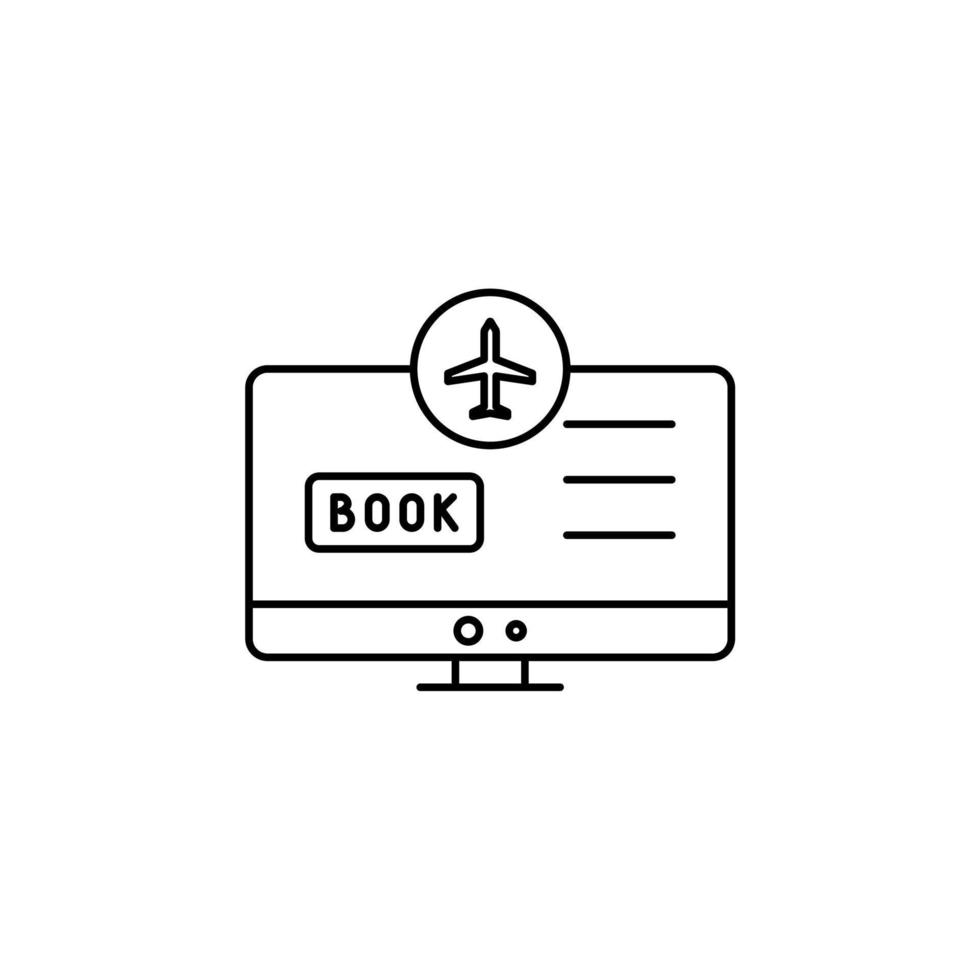 Booking, Ticket, Order Thin Line Icon Vector Illustration Logo Template. Suitable For Many Purposes.