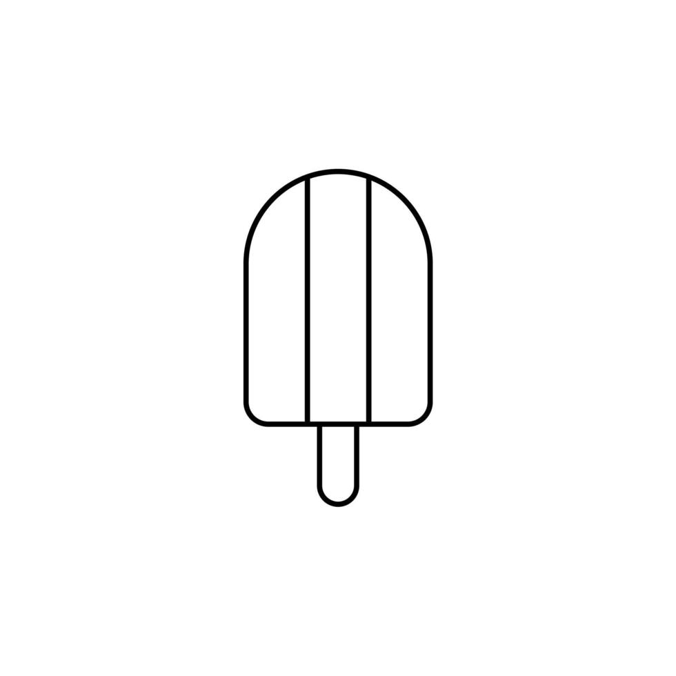 helado, postre, plantilla de logotipo de ilustración de vector de icono de línea delgada dulce. adecuado para muchos propósitos.